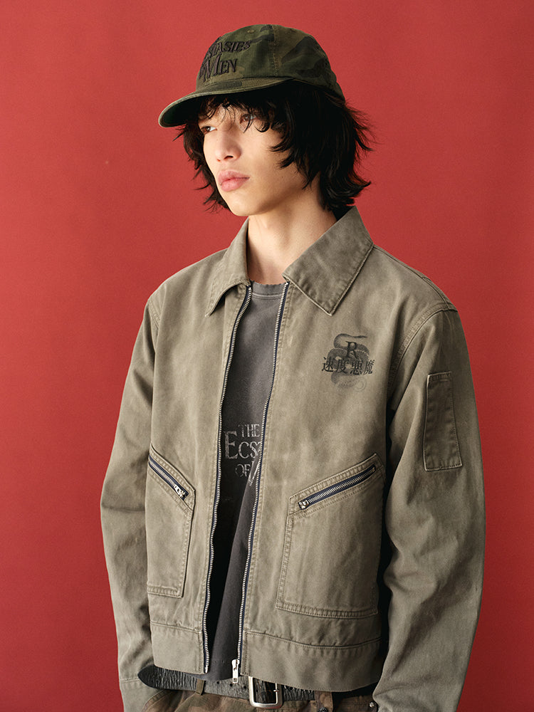 RECORDS INC. Fantasy Boyband* Camouflage Washed Embroidered Hat