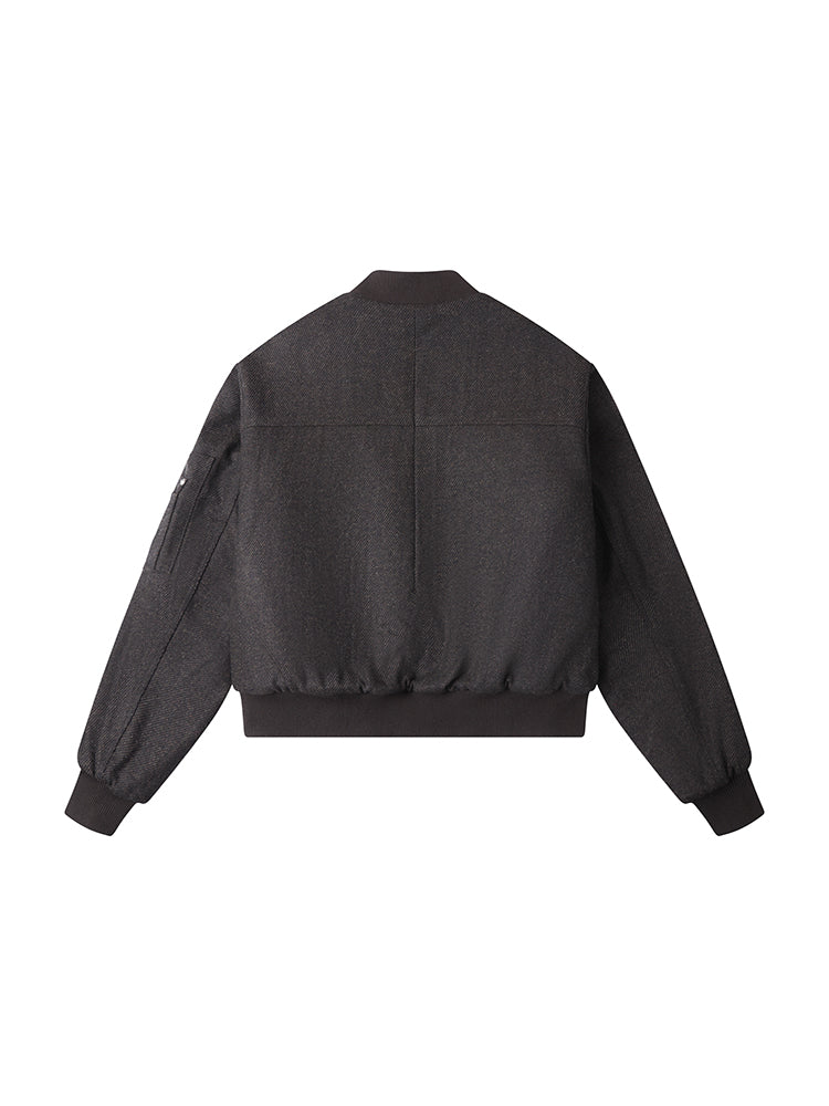 RECORDS INC. CLAY* Bomber Padded Baseball Jacket