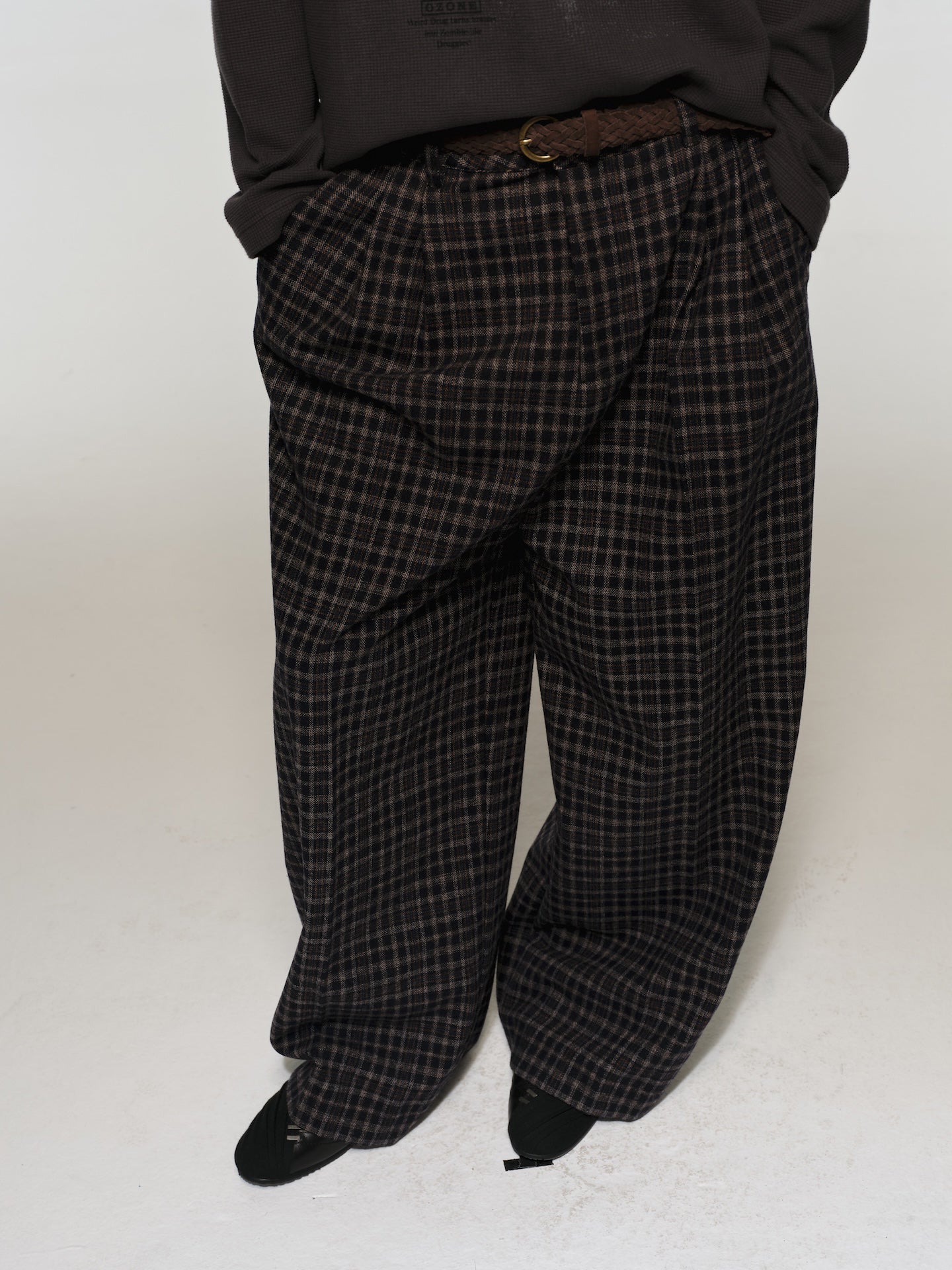 RECORDS INC. EZ-WOOL WIDE TROUSER